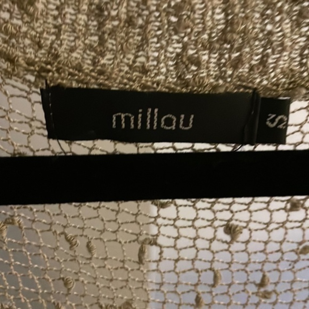 Millau Crochet Knit Tunic Beige Boho Style Sleeveless Top - Picture 4 of 5